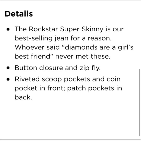 NWT Rockstar Spice Girl High Rise Super Skinny Jeans, Size 6 - Picture 6 of 7